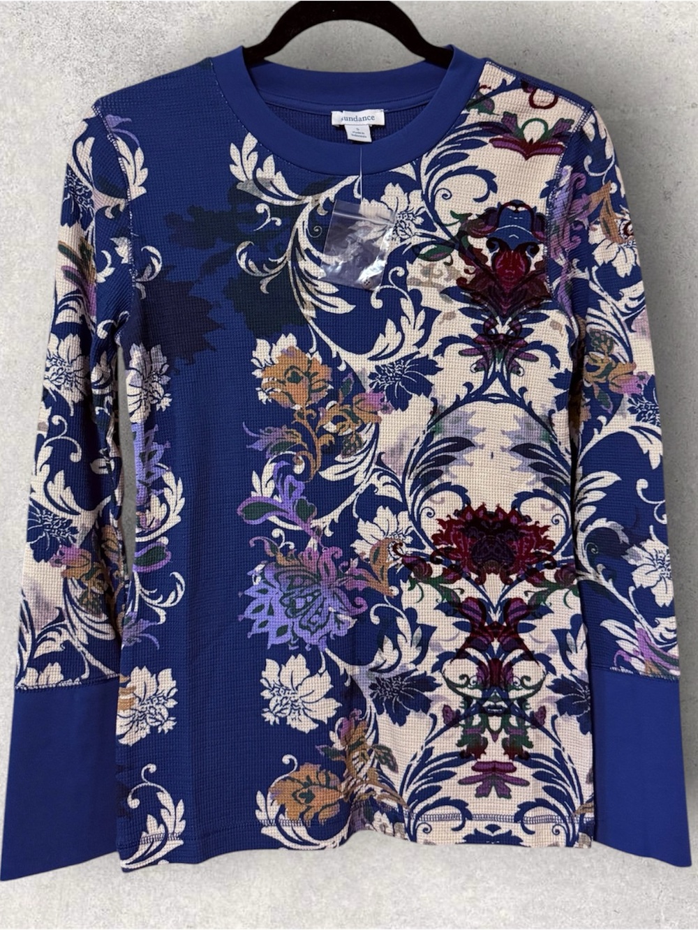 NWOT Sundance Bayberry Blue Thermal Top S